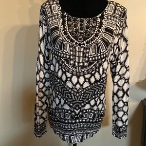 Chico’s black and white sweater